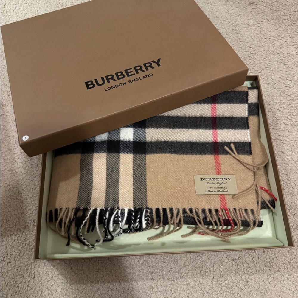 Burberry Brown and Black Check Scarf Luxurious Accessory
